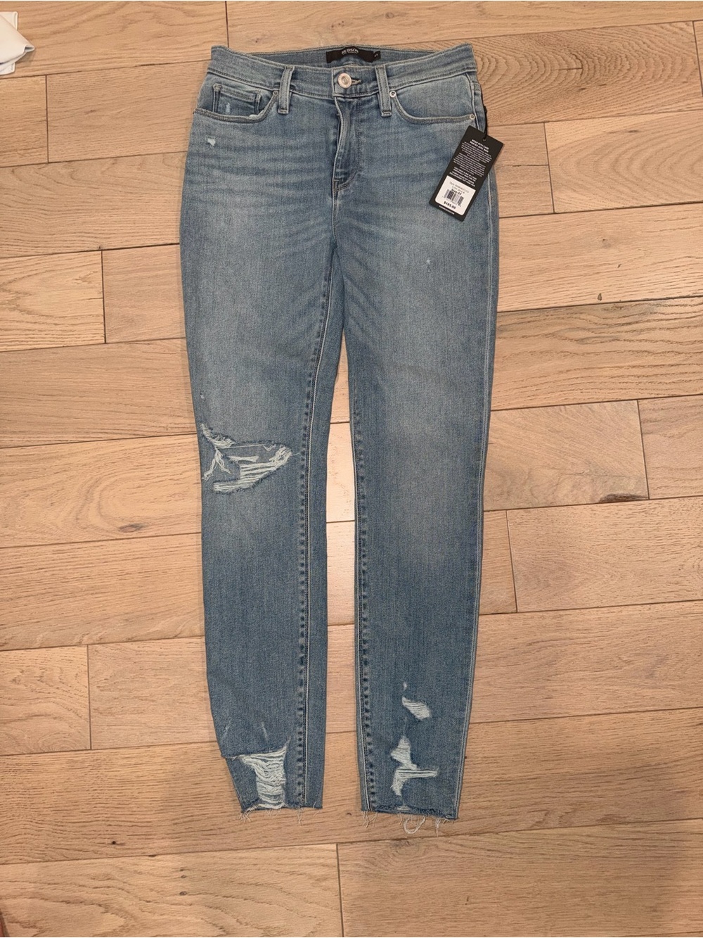 Hudson Jeans Light Blue Distressed Skinny Jeans